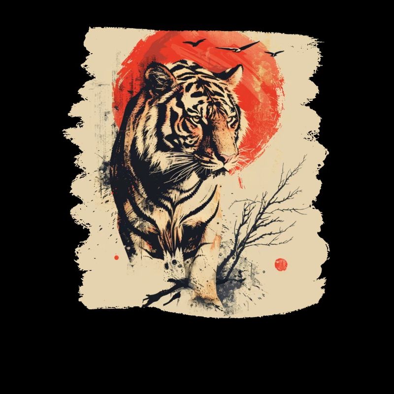 80s Retro Japanese Tiger