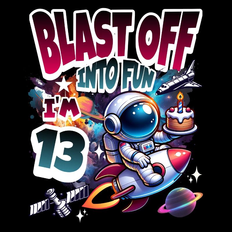 Astronaut 13th Birthday Space