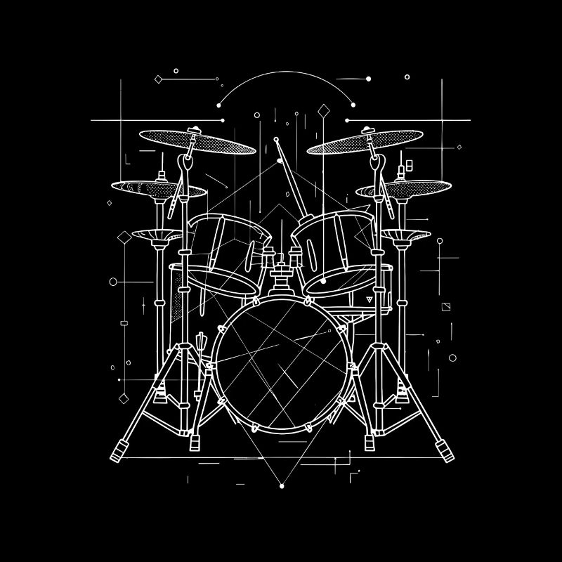 Drumkit Zeichnung