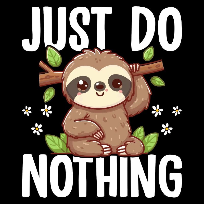 Cute Sloth Just Do Nothing Funny Relaxing Gift