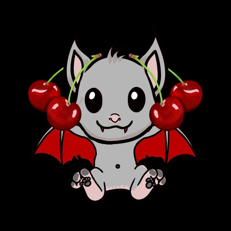 Halloween Bat Bats Cherries Cherry