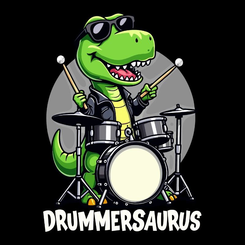Schlagzeuger, Schlagzeug, Batteur, Drummersaurus