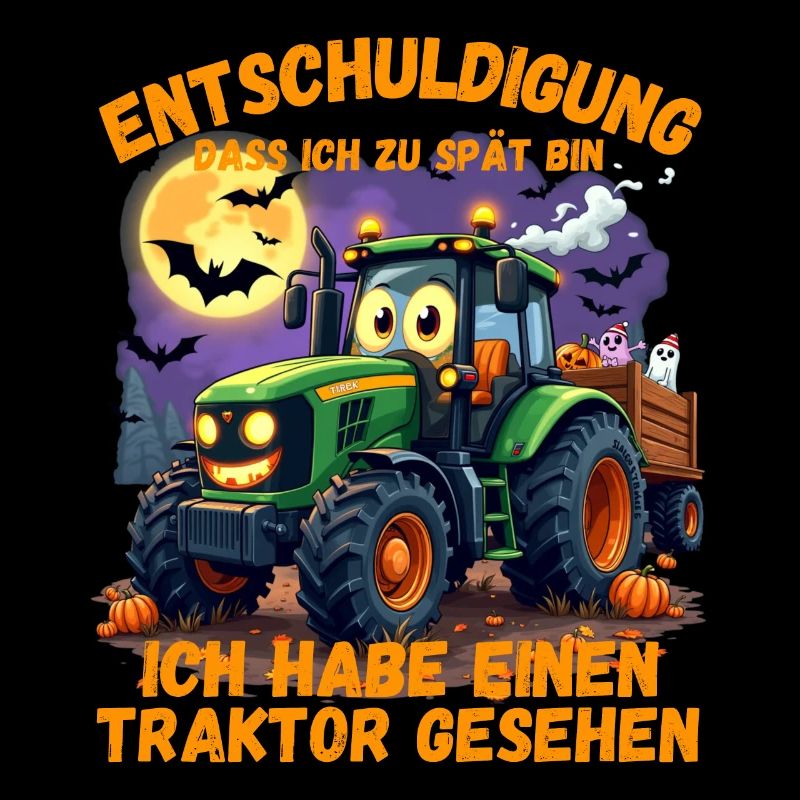 Entschuldigung dass ich zu spät bin Kinder Traktor