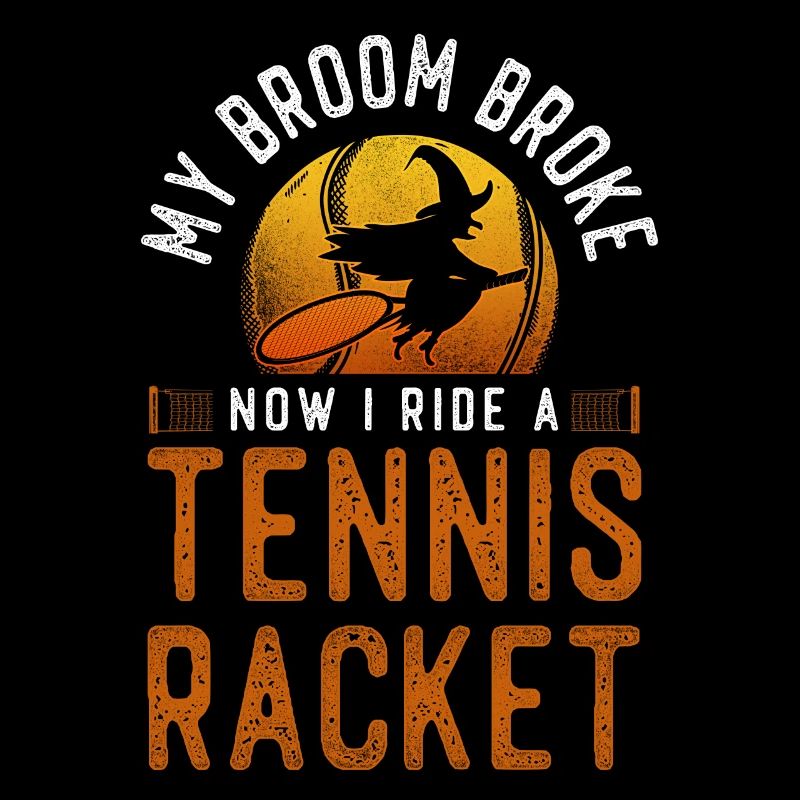Funny Tennis Player Racket