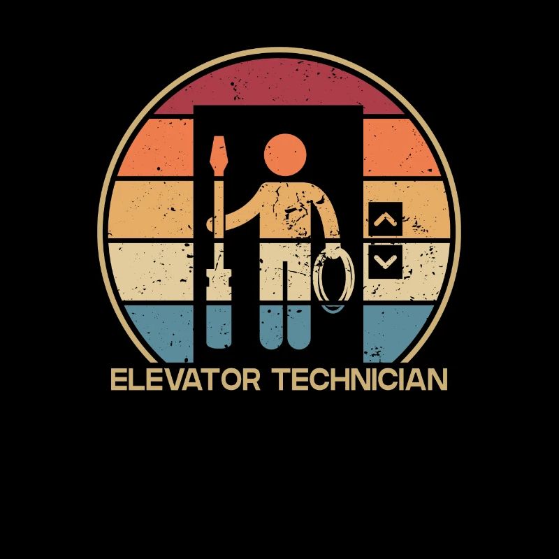 Retro Technician Repair Inspector Elevator