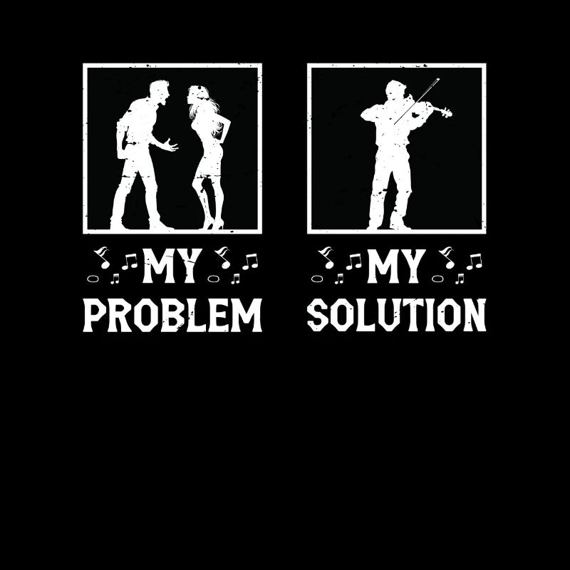 Fiddle Player My Problem My Solution Pictogram Dad