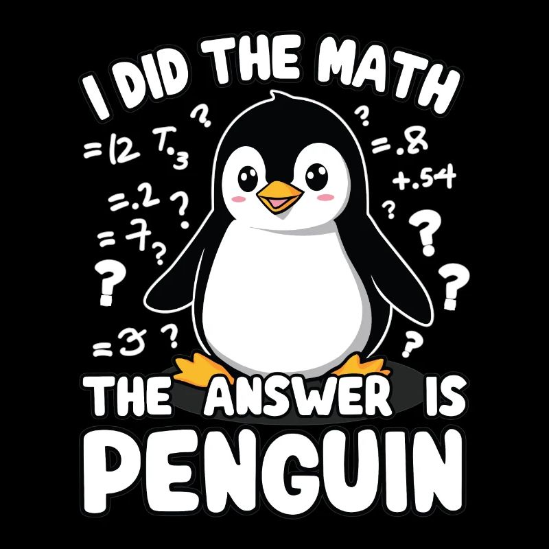 Pinguin, Lustig, Pinguin, Mathe, Mathematik