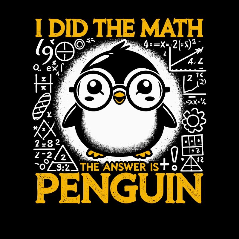 Pinguin, Lustig, Pinguin, Mathe, Mathematik