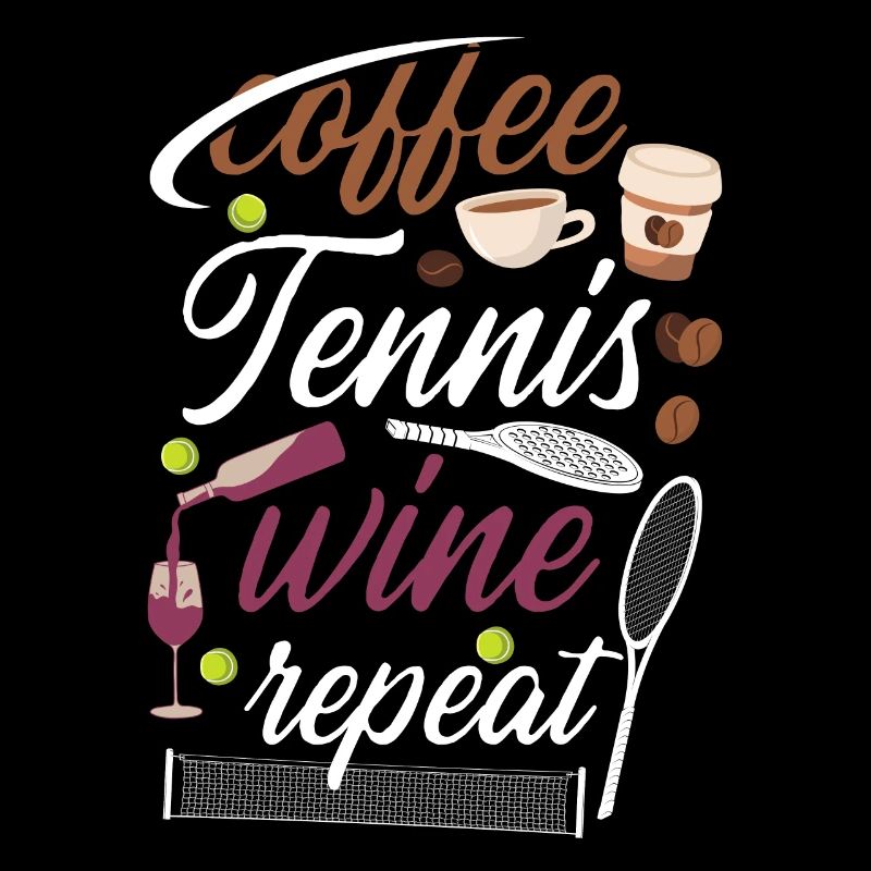 Funny Tennis Player Racket Coffee