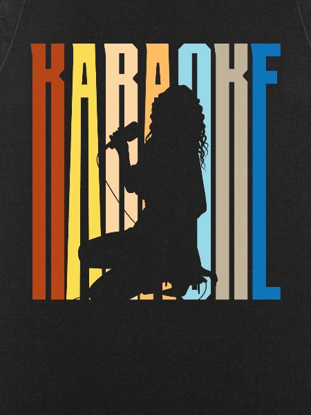 Karaoke Singer Silhouette Retro
