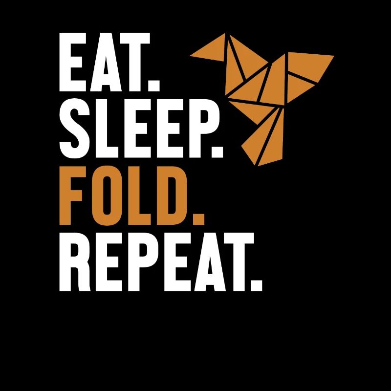 Eat Sleep Fold Repeat Owl Paper Crane Folding