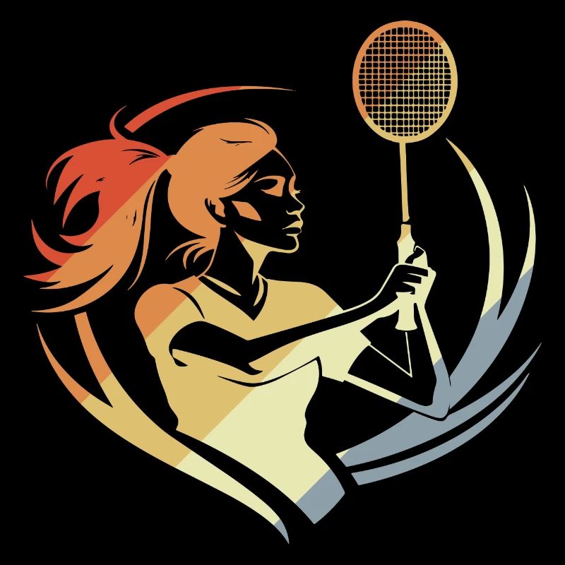 Vintage Badminton Mädchen