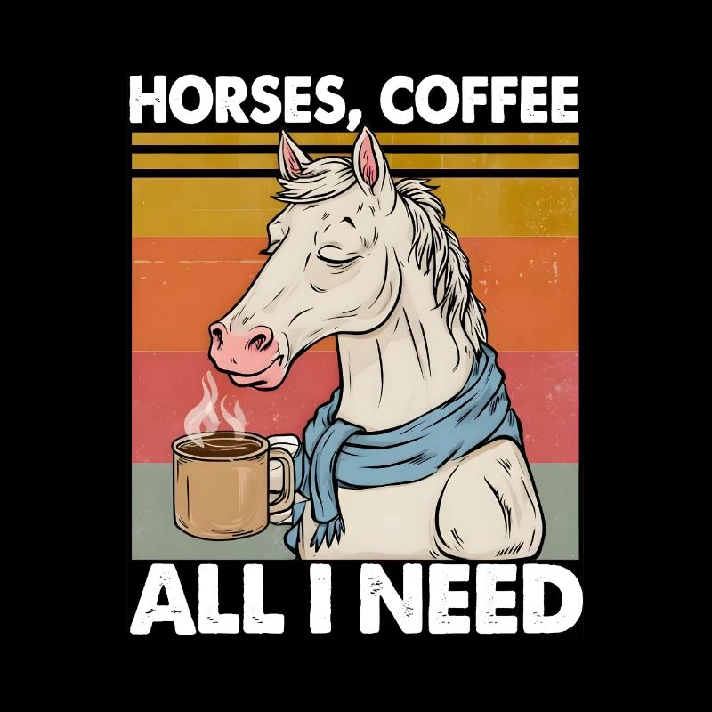 Lustiges Pferd Kunst Pferdebesitzer Pferde Kaffee