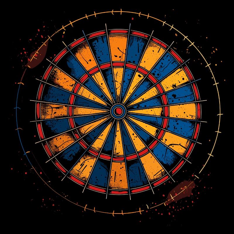 Dessin de jeu de fléchettes