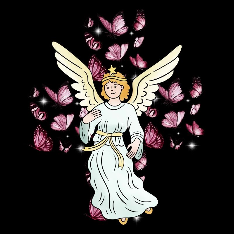 Ange Céleste Papillons Croix Croix