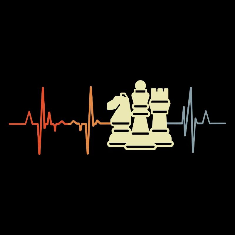 Pièces d’échecs Cardiogramme