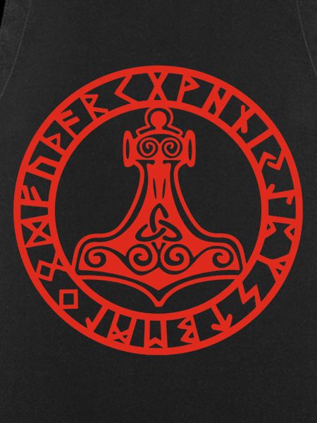 Red Viking hammer