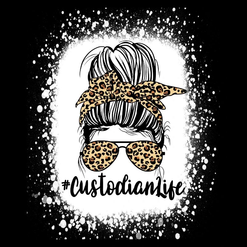 Custodian Life Messy Bun Leopard Gepard