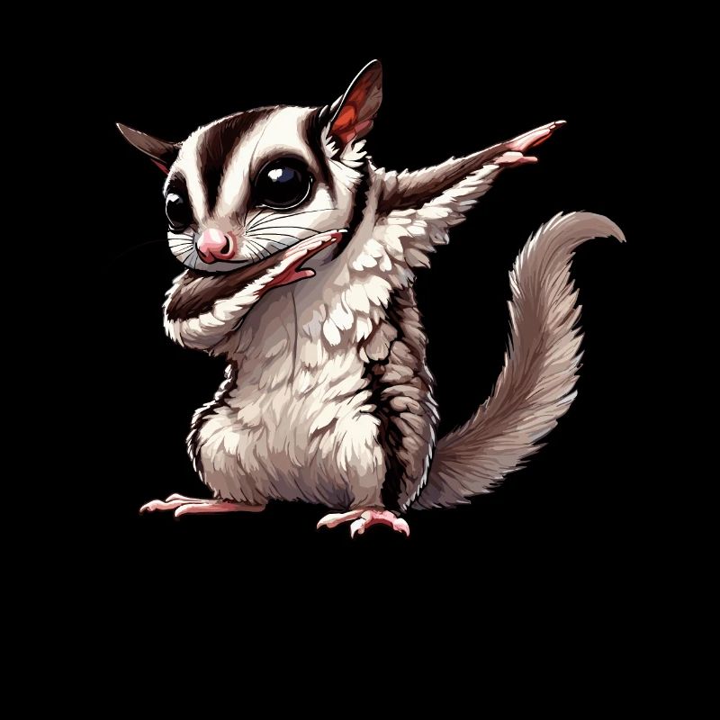 Kurzkopfgleitbeutler, Sugar Glider, Dabbing