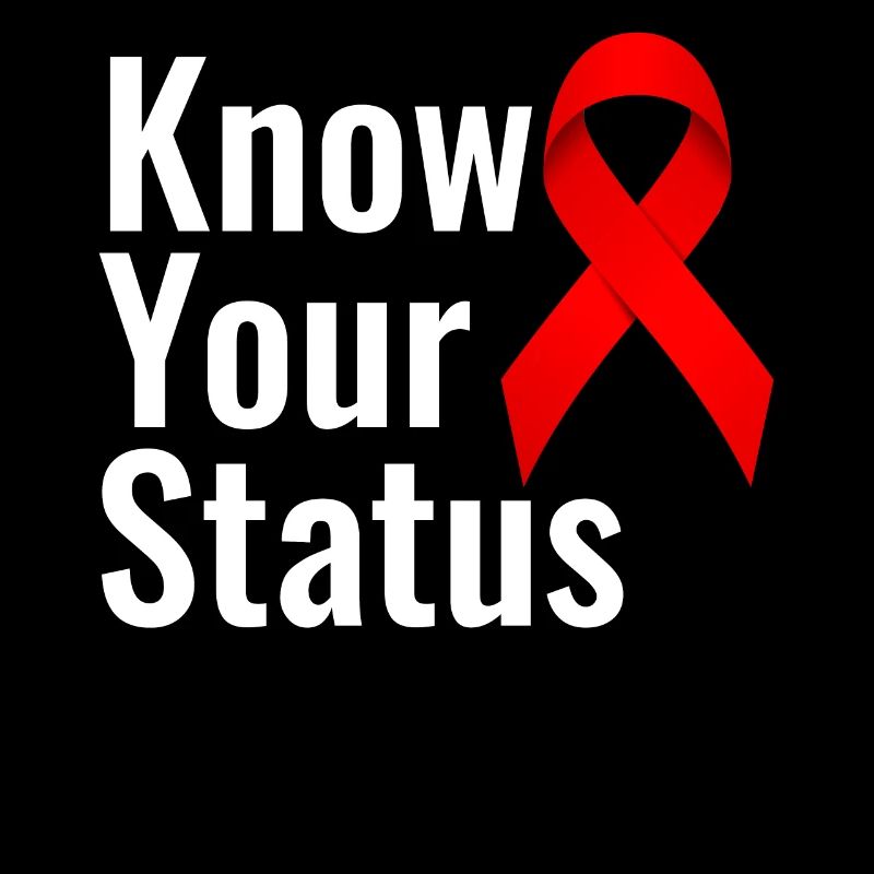 Know Your Status Aids Awareness Red Ribbon HIV