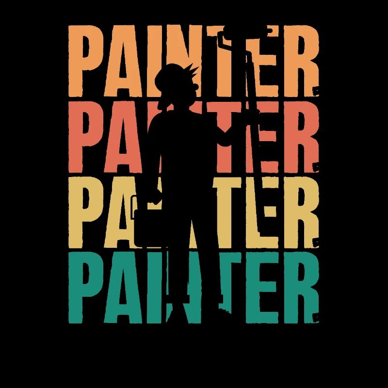 Artist Silhouette Retro Painter