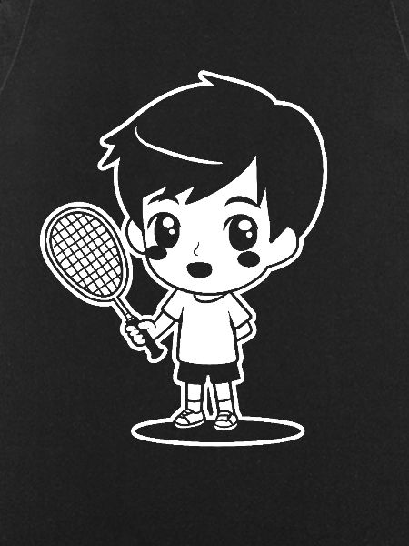 Badminton Kid Cartoon