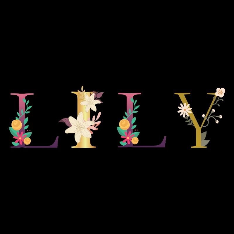Nom de LILY décoré de fleurs