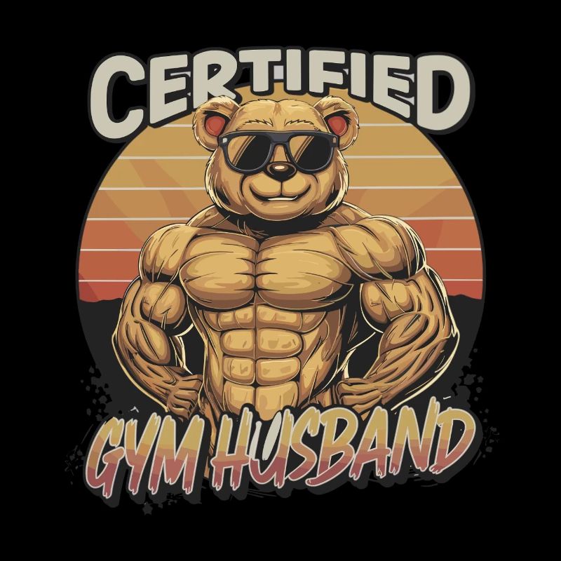 Zertifizierter Fitnessstudio-Ehemann Bär Workout