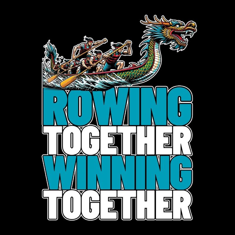 Dragon Boating Ramer ensemble Pagayer Gagner