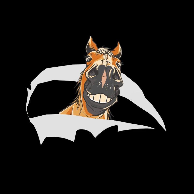 witzig Pferd Pferde Pony Reiterin