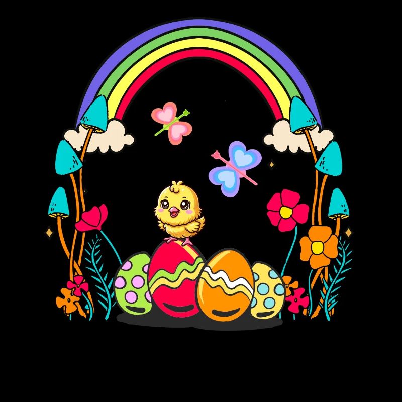 Easter Chick Kids Child Easter Eggs