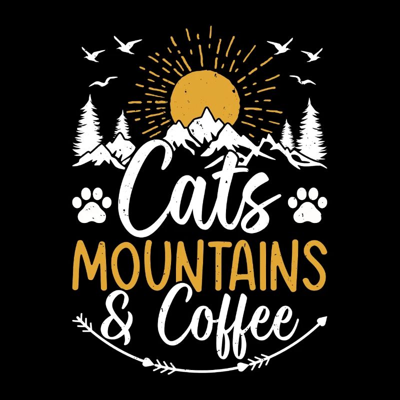 Cats, Mountains & Coffee - Cat Lover Mountain