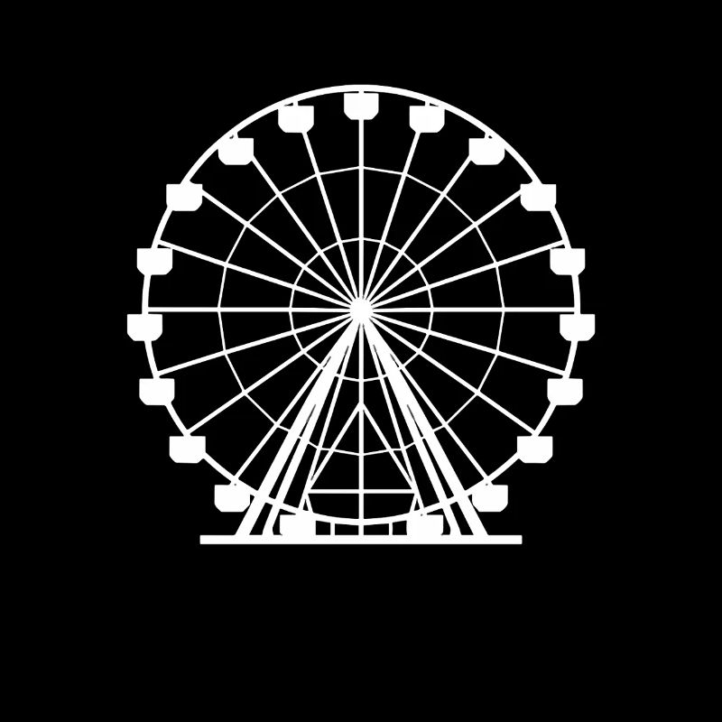 Silhouette de grande roue pour les amateurs de nostalgie et