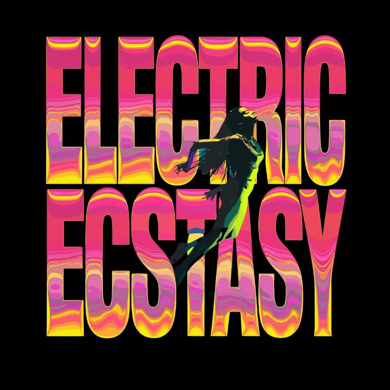 Ecstasy électrique dansant la silhouette en vif