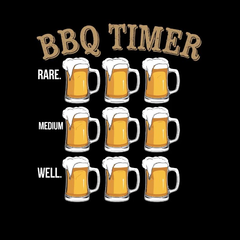 BBQ Timer Beer Lover BBQ Party Humorous