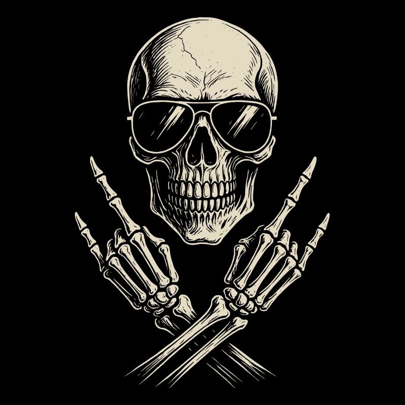 Musique Rock, Crâne, Main De Roche, Heavy Metal