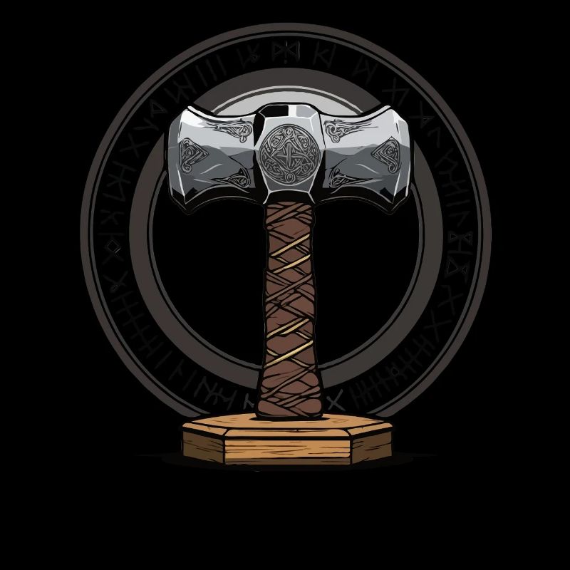 Wikinger Hammer Krieger Walhalla Runenkreis Thor