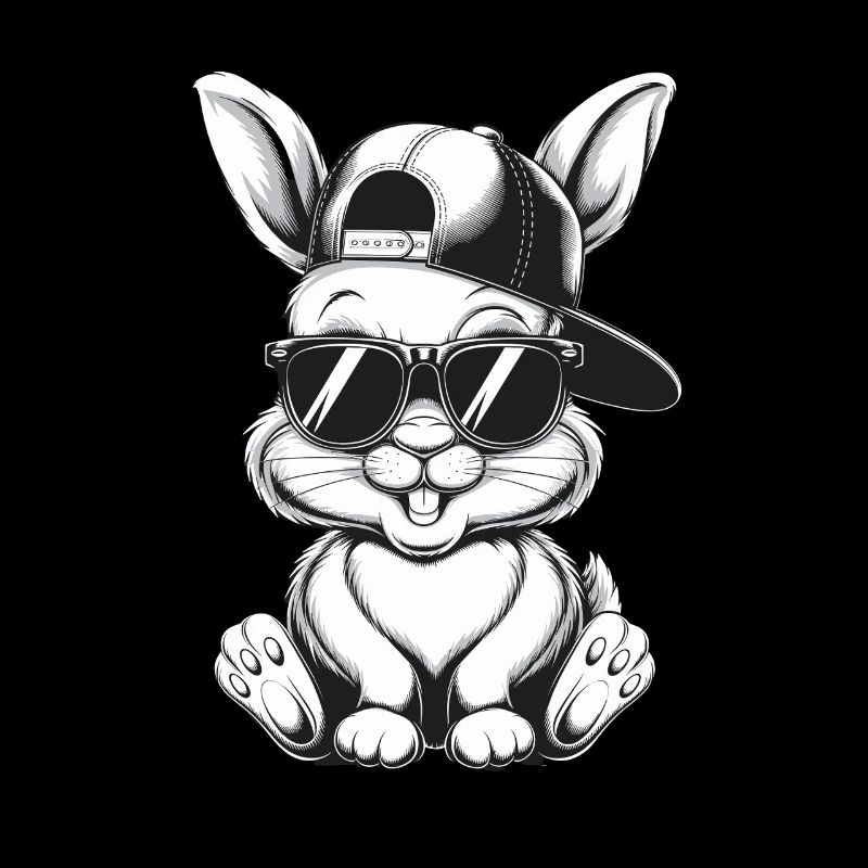 Cooler Hase Mit Sonnenbrille Und Cap