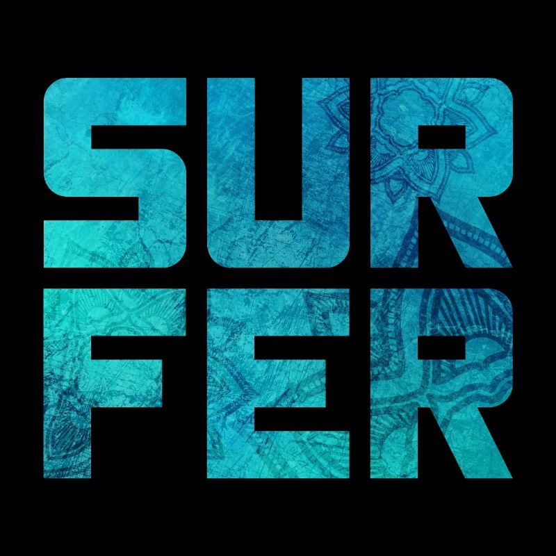 Surfer Mandala Pattern Surfing Camping Sports Water