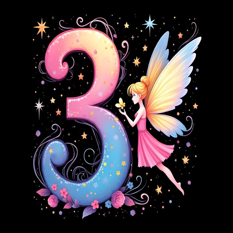 Douce Fée 3ème anniversaire pour les filles