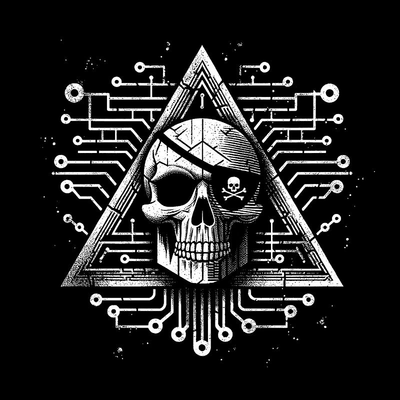Digital Skull Triangle Design