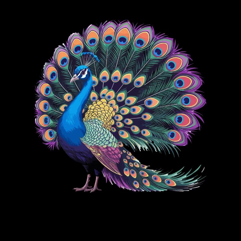 Exotischer Pfau Mit Prächtigen Farben