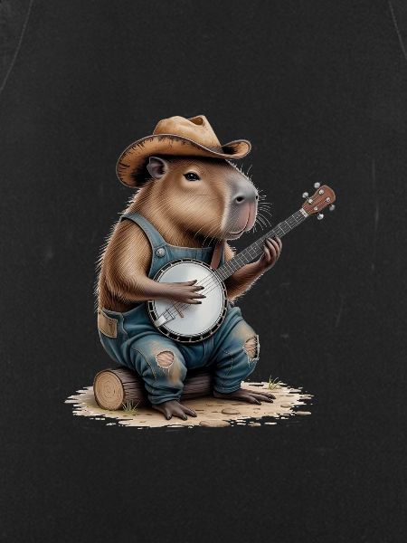Cool Capybara Playing Banjo