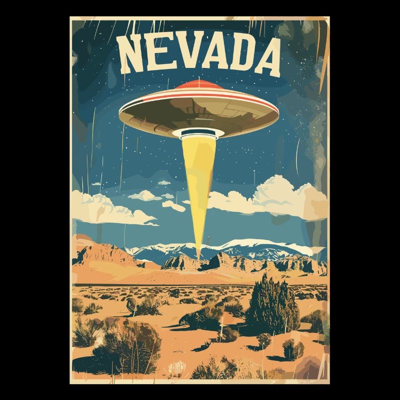 Nevada OVNI Paysage Aventure Inspiration rétro