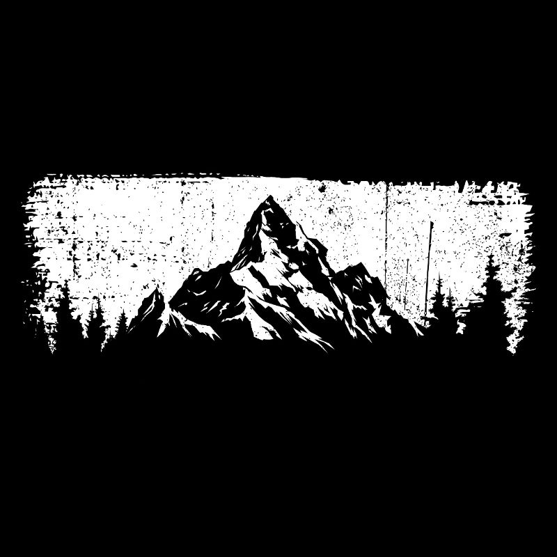 Conception de silhouette de montagne majestueuse