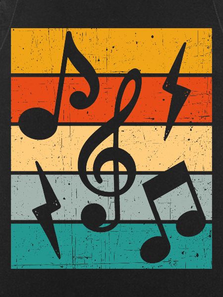 Notes de musique rétro