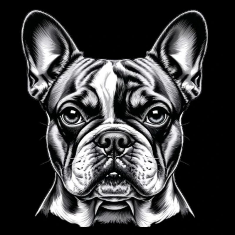 Tête de bouledogue français