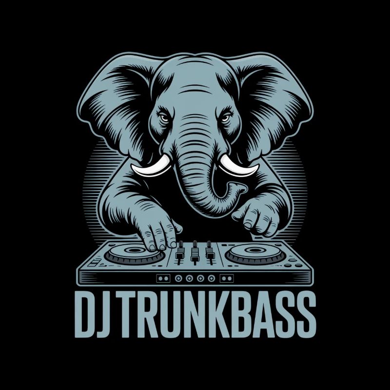 DJ Trunkbass Elephant à la table de mixage basse