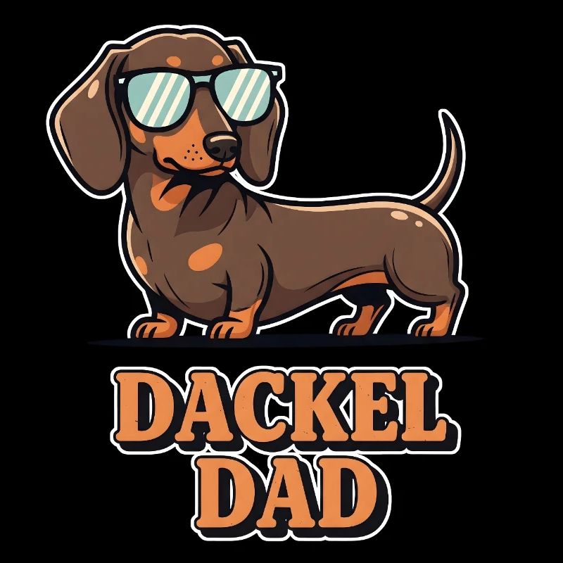 Papa teckel décontracté avec des lunettes de soleil