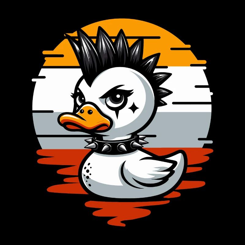 Punk Ducks Illustration